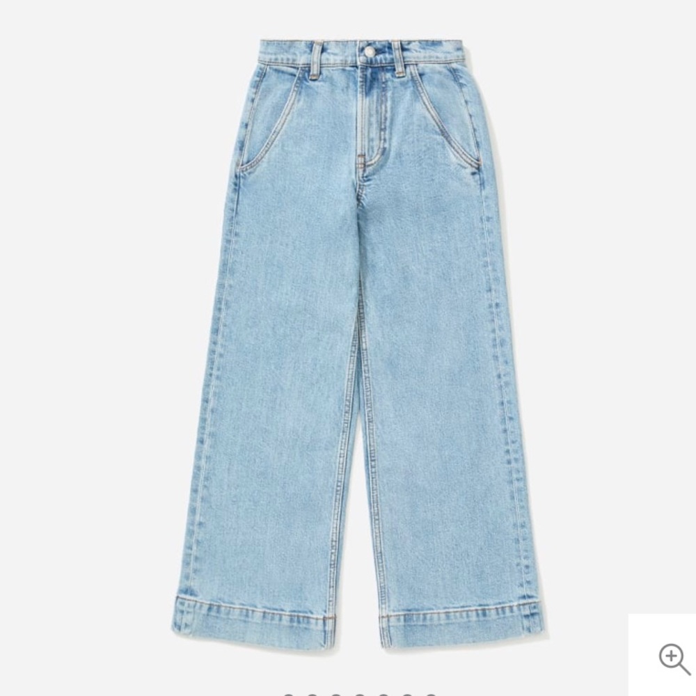 Everlane The Wide Leg Jean, Light Indigo, 26